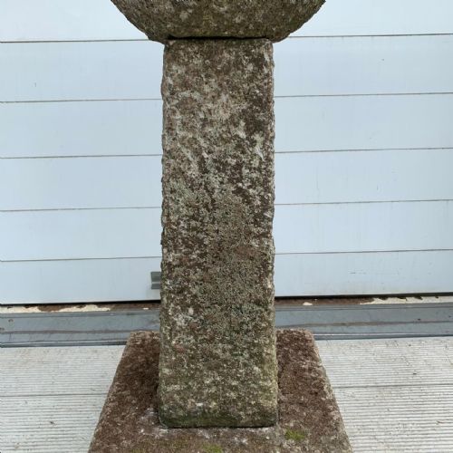 19TH CENTURY CORNISH GRANITE 3 SECTION BIRD BATH - ADDITIONAL PHOTO 2