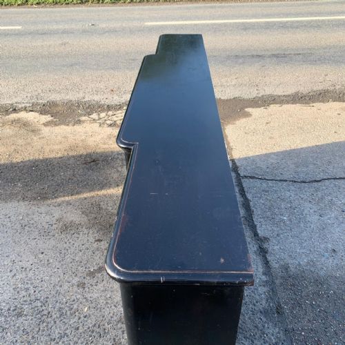 VICTORIAN EBONISED BREAKFRONT BOOKCASE - ADDITIONAL PHOTO 3