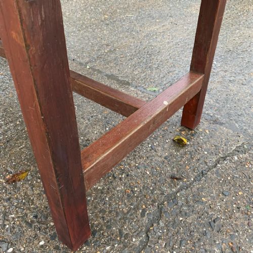 VICTORIAN C1850 PINE REFECTORY TABLE WITH H STRETCHERS - ADDITIONAL PHOTO 2
