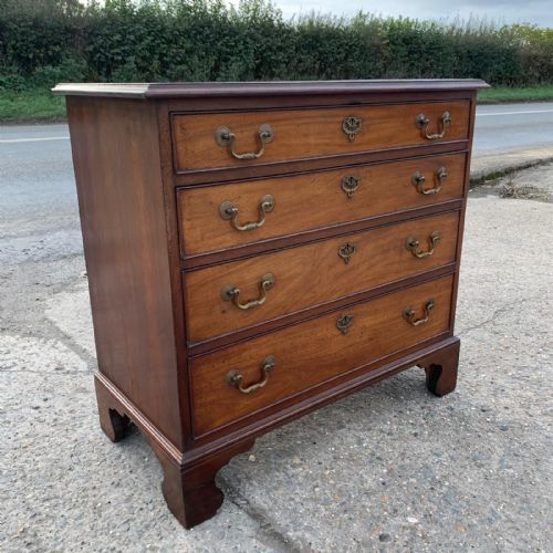 C1800 GEORGIAN MAHOGANY 4 DRAWER CHEST - ADDITIONAL PHOTO 7