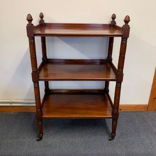 victorian mahogany 3 tier dumb waiter - CATEGORY: ANTIQUE FURNITURE - DATED VICTORIAN