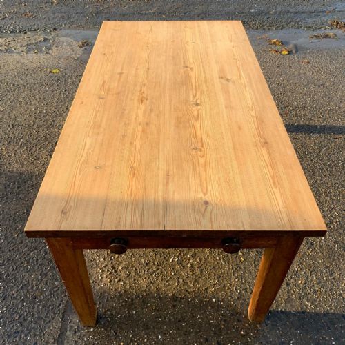VICTORIAN PINE SCRUB TOP TABLE - ADDITIONAL PHOTO 1