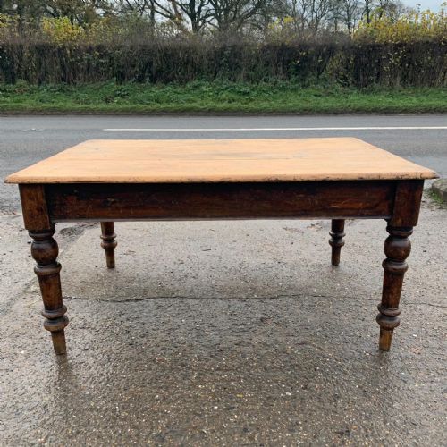 VICTORIAN PINE SCRUB TOP TABLE - ADDITIONAL PHOTO 3