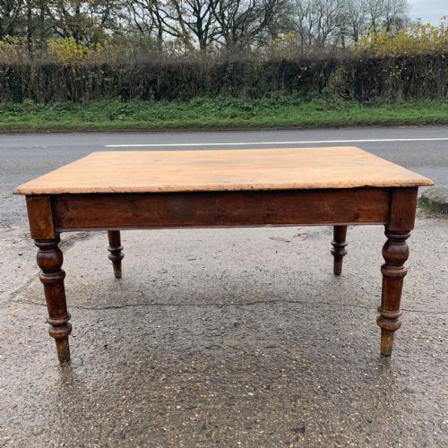 VICTORIAN PINE SCRUB TOP TABLE - ADDITIONAL PHOTO 5