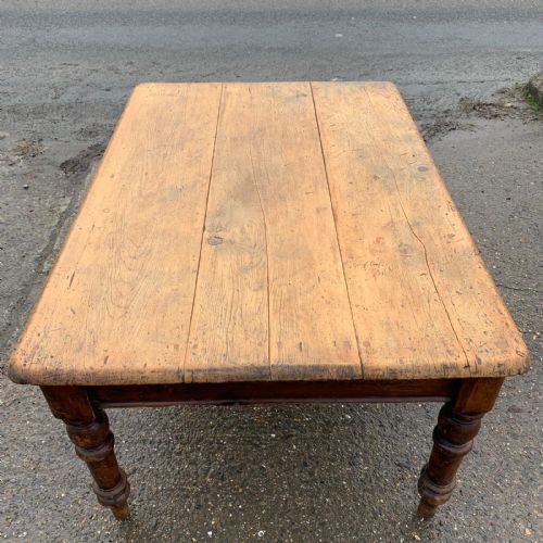 VICTORIAN PINE SCRUB TOP TABLE - ADDITIONAL PHOTO 7