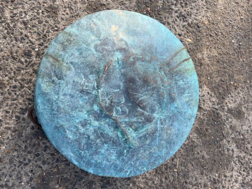 19TH CENTURY COPPER CAULDRON WITH IRON HANDLE - ADDITIONAL PHOTO 8