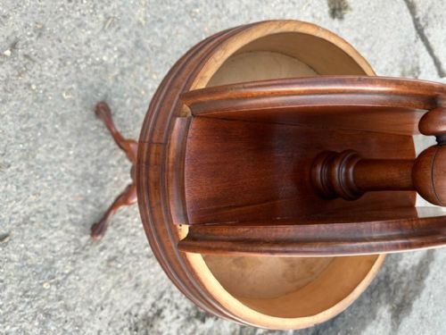 VICTORIAN WALNUT TELESCOPIC SHAVING MIRROR - ADDITIONAL PHOTO 8