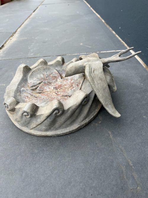 19TH CENTURY LEAD BIRD BATH - ADDITIONAL PHOTO 1