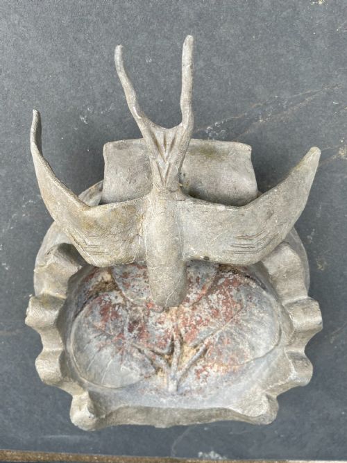 19TH CENTURY LEAD BIRD BATH - ADDITIONAL PHOTO 2