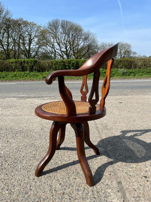 VICTORIAN MAHOGANY SWIVEL CHAIR - ADDITIONAL PHOTO 1