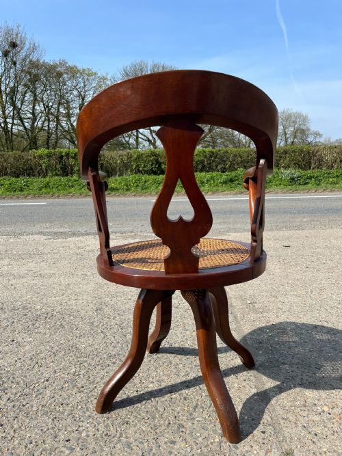 VICTORIAN MAHOGANY SWIVEL CHAIR - ADDITIONAL PHOTO 2
