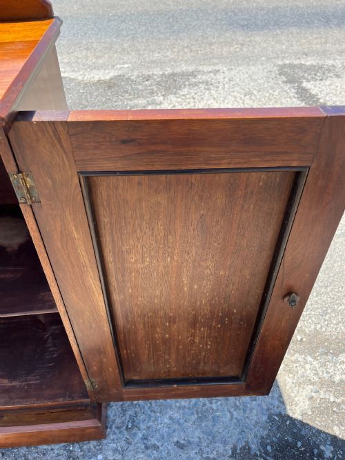 EDWARDIAN WALNUT BEDSIDE CABINET POT CUPBOARD - ADDITIONAL PHOTO 6