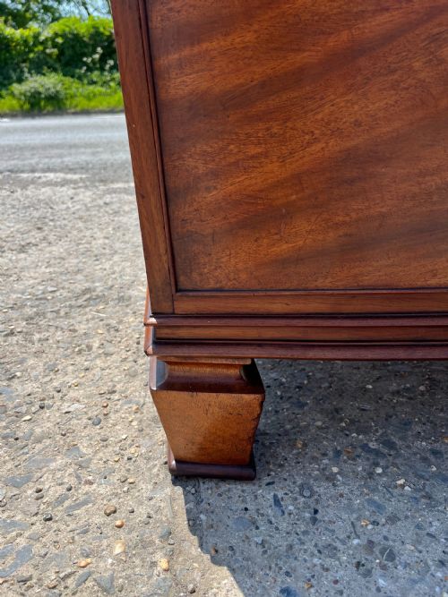 EARLY VICTORIAN 1850 23 BOW FRONT MAHOGANY CHEST OF DRAWERS - ADDITIONAL PHOTO 3