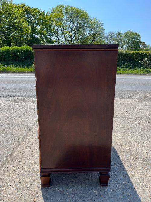 EARLY VICTORIAN 1850 23 BOW FRONT MAHOGANY CHEST OF DRAWERS - ADDITIONAL PHOTO 6