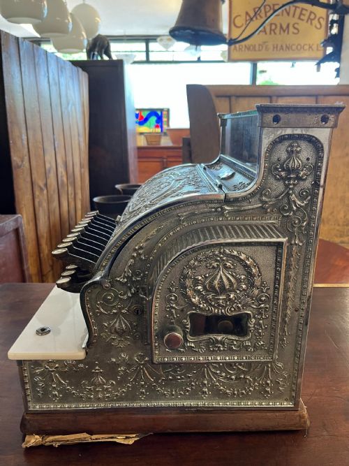 CIRCA 1900 CHROME PLATED CASH REGISTER - ADDITIONAL PHOTO 4