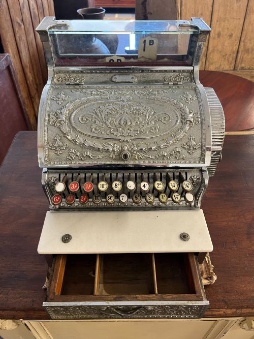 CIRCA 1900 CHROME PLATED CASH REGISTER - ADDITIONAL PHOTO 5