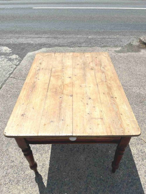 VICTORIAN PINE SCRUB TOP TABLE - ADDITIONAL PHOTO 2