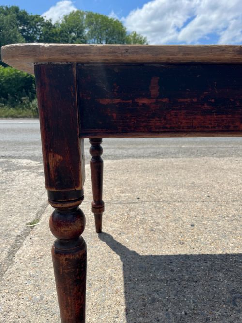 VICTORIAN PINE SCRUB TOP TABLE - ADDITIONAL PHOTO 3