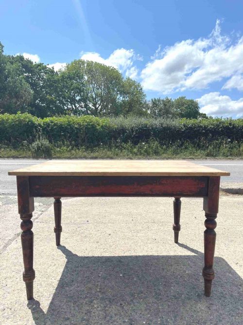 VICTORIAN PINE SCRUB TOP TABLE - ADDITIONAL PHOTO 4