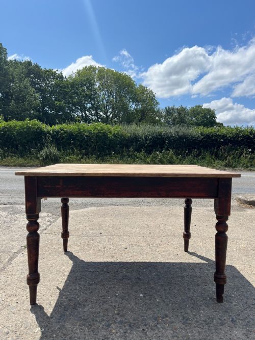 VICTORIAN PINE SCRUB TOP TABLE - ADDITIONAL PHOTO 6