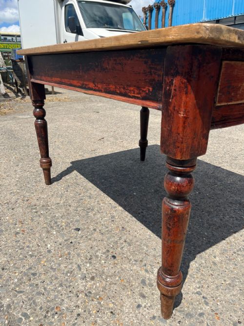 VICTORIAN PINE SCRUB TOP TABLE - ADDITIONAL PHOTO 7