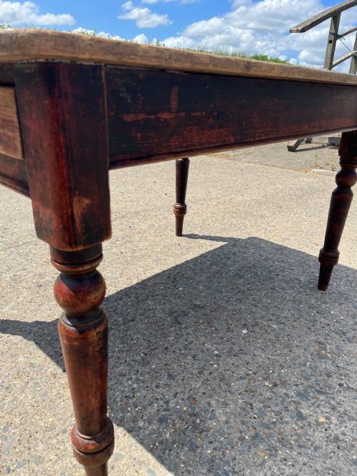 VICTORIAN PINE SCRUB TOP TABLE - ADDITIONAL PHOTO 8