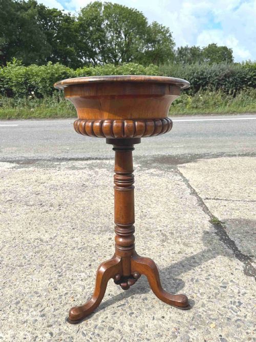 victorian walnut sewing table - CATEGORY: ANTIQUE BOXES - DATED VICTORIAN
