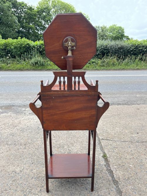 EDWARDIAN MAHOGANY SHAVING STAND - ADDITIONAL PHOTO 2