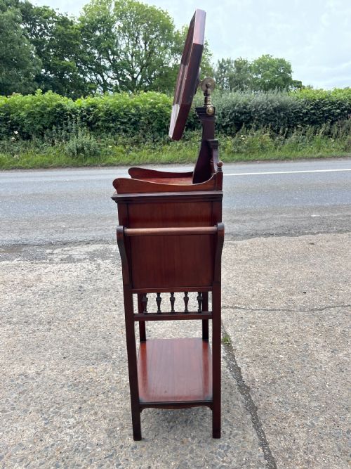 EDWARDIAN MAHOGANY SHAVING STAND - ADDITIONAL PHOTO 3