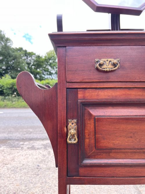 EDWARDIAN MAHOGANY SHAVING STAND - ADDITIONAL PHOTO 8