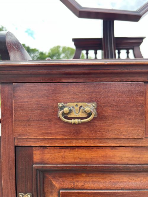 EDWARDIAN MAHOGANY SHAVING STAND - ADDITIONAL PHOTO 9