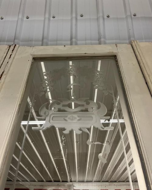 CIRCA 1900 FRENCH SET OF 4 DOORS WITH ETCHED GLASS PANELS - ADDITIONAL PHOTO 2
