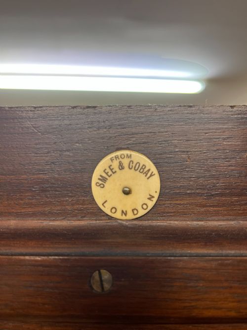 EDWARDIAN WALNUT GENTLEMAN'S WARDROBE - ADDITIONAL PHOTO 2