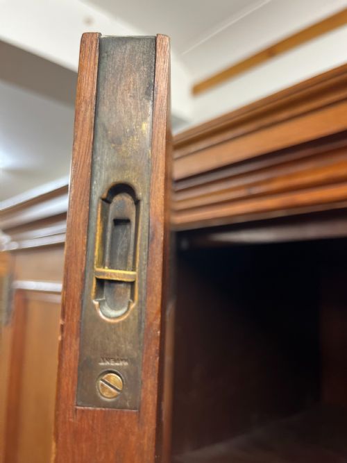 EDWARDIAN WALNUT GENTLEMAN'S WARDROBE - ADDITIONAL PHOTO 4