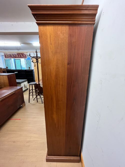 EDWARDIAN WALNUT GENTLEMAN'S WARDROBE - ADDITIONAL PHOTO 7
