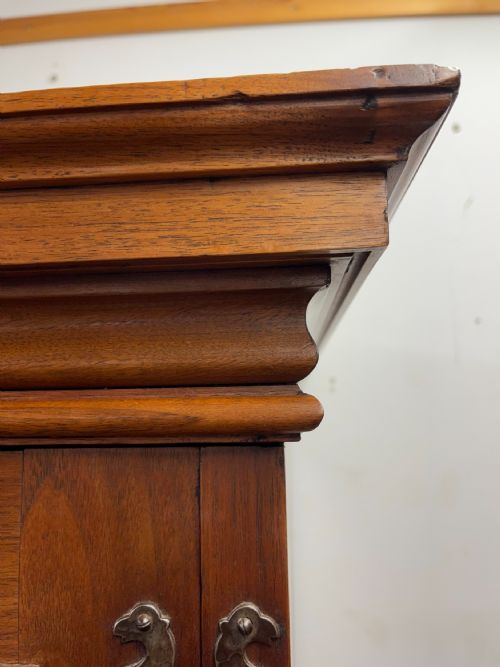 EDWARDIAN WALNUT GENTLEMAN'S WARDROBE - ADDITIONAL PHOTO 9