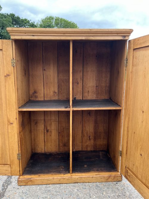 VICTORIAN PINE 2 DOOR CUPBOARD - ADDITIONAL PHOTO 2