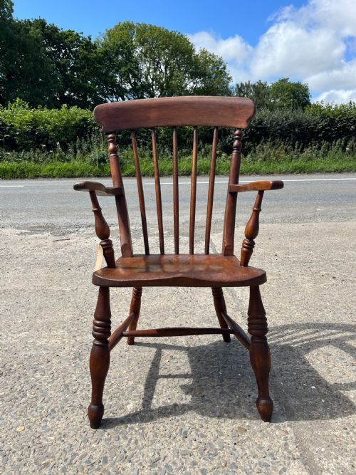 victorian stick back beech elm carver chair - CATEGORY: ANTIQUE CHAIRS - DATED VICTORIAN
