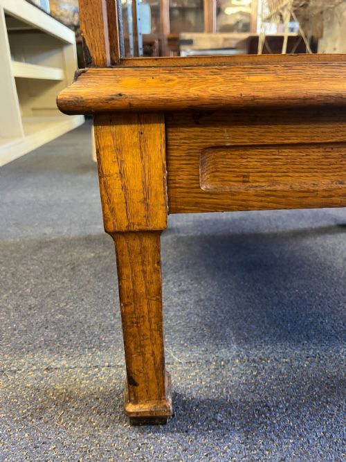 CIRCA 1900 OAK FRAMED GLAZED SHOP DISPLAY CABINET - ADDITIONAL PHOTO 4