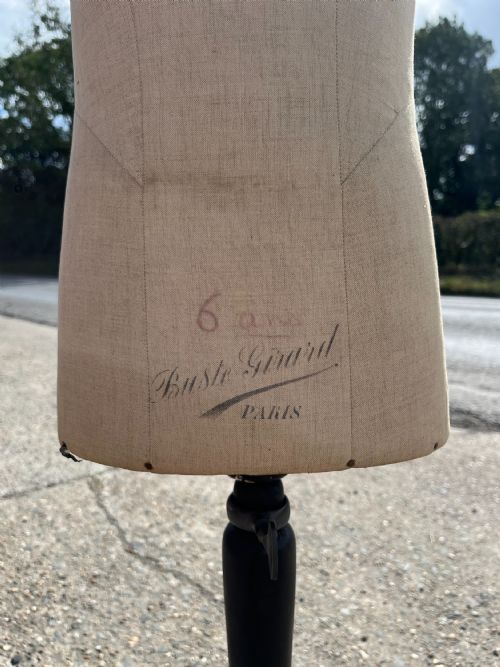 CIRCA 1900 FRENCH CHILDS DRESS MAKERS DUMMY ON ORIGINAL STAND - ADDITIONAL PHOTO 1