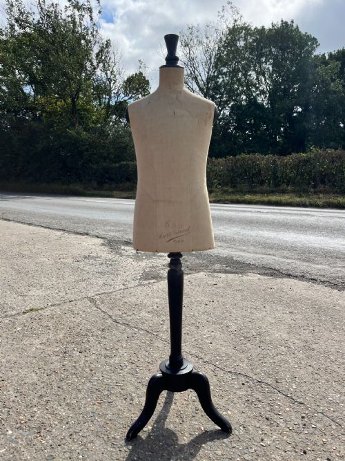 circa 1900 french childs dress makers dummy on original stand - CATEGORY: ANTIQUE MISCELLANEOUS - DATED 1900