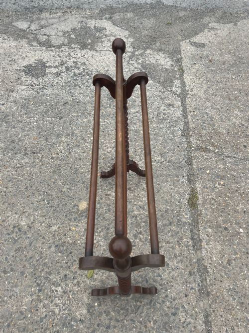VICTORIAN MAHOGANY TOWEL RAIL - ADDITIONAL PHOTO 5