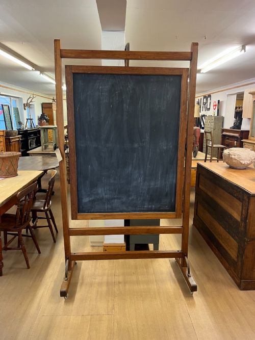 1920's oak reversible school blackboard - CATEGORY: ANTIQUE MISCELLANEOUS - DATED 1920