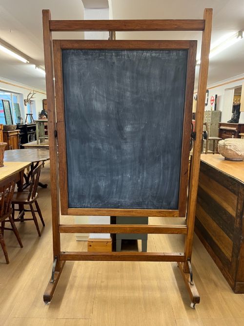 1920'S OAK REVERSIBLE SCHOOL BLACKBOARD - ADDITIONAL PHOTO 7