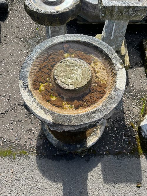 19TH CENTURY PURBECK STONE BIRD BATH - ADDITIONAL PHOTO 1
