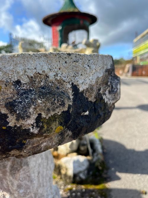 19TH CENTURY PURBECK STONE BIRD BATH - ADDITIONAL PHOTO 5