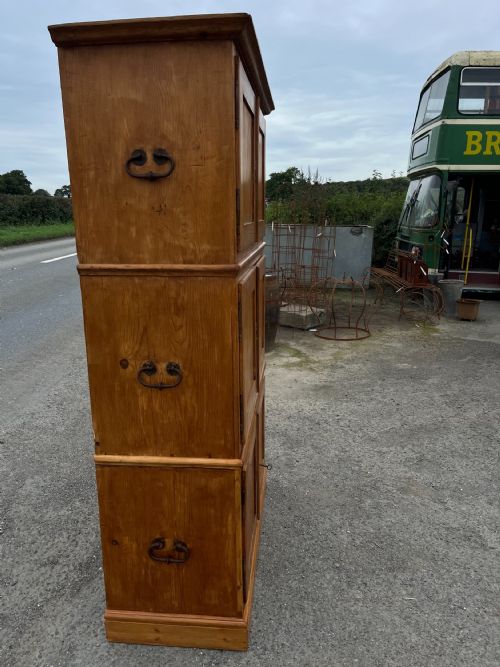 19TH CENTURY EUROPEAN PINE CAMPAIGN CHEST - ADDITIONAL PHOTO 2