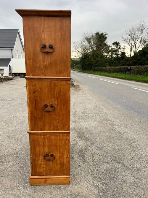 19TH CENTURY EUROPEAN PINE CAMPAIGN CHEST - ADDITIONAL PHOTO 3