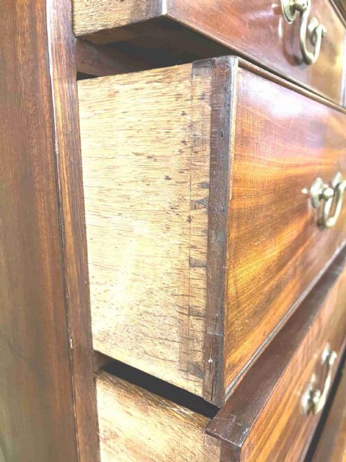 GEORGIAN 1800 MAHOGANY CHEST ON CHEST - ADDITIONAL PHOTO 4