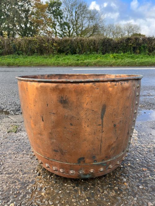 19th century riveted copper boiler cauldron - CATEGORY: ANTIQUE METAL - DATED 19TH CENTURY